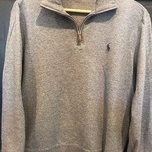 Polo by Ralph Lauren 1/4 zip pullover in grey size M.
